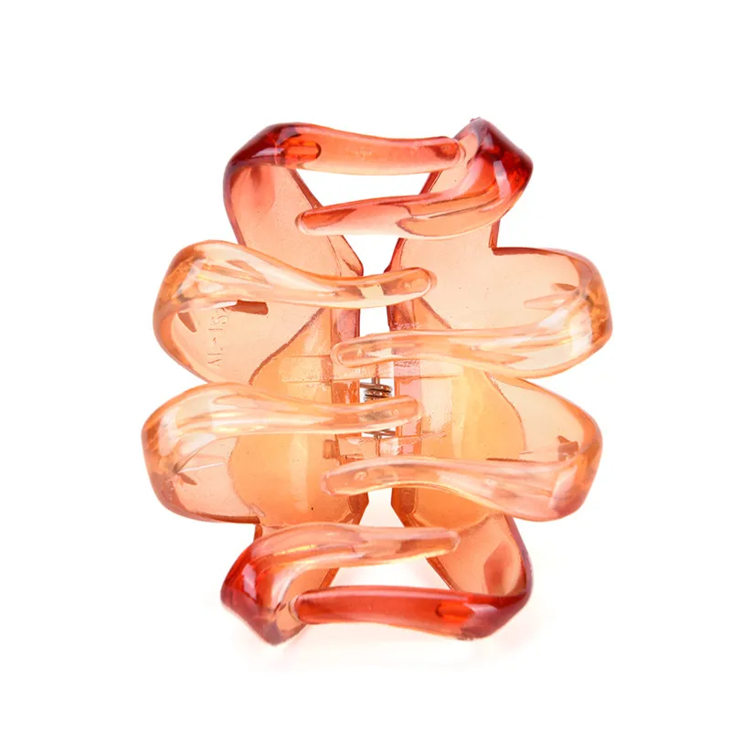 Корейский стиль женские Волосы Коготь Акриловые зажимы для волос заколка Краб