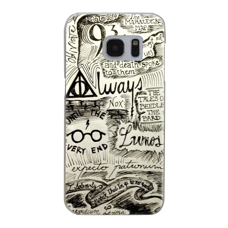 H495 Harry Potter Deathly Hallows Transparent Hard PC Case Cover For Samsung Galaxy S Note 3 4 5 6 7 8 9 Edge Plus |
