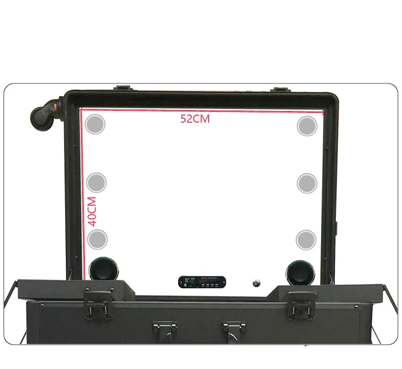 Профессиональный Чехол для макияжа с зеркалом регулируемой яркостью ножки