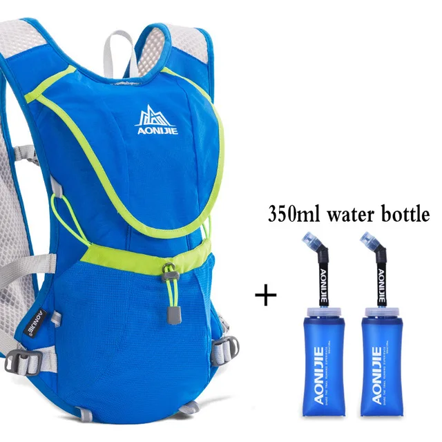 Blue With 350mlx2 AONIJIE 8L легкий беговой жилет рюкзак для занятий спортом на открытом воздухе для марафона, велоспорта, походная сумка Mochila дополнительно 1.5L гидратационная сумка - Цвет: Blue With 350mlx2