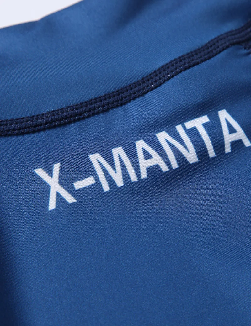 2016 размера плюс S-3XL мужские купальники с длинным рукавом синие рубашки для