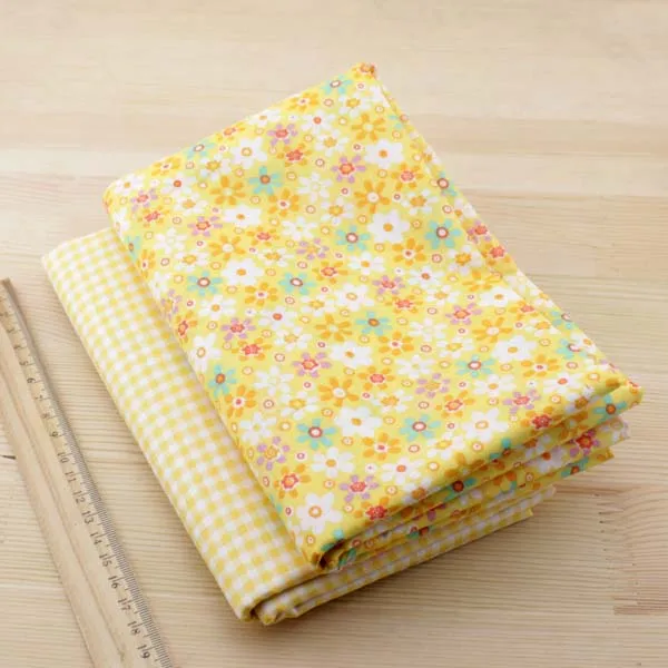 Желтая недорогая ткань для рукоделия хлопчатобумажная кукла шитья одежды сумка