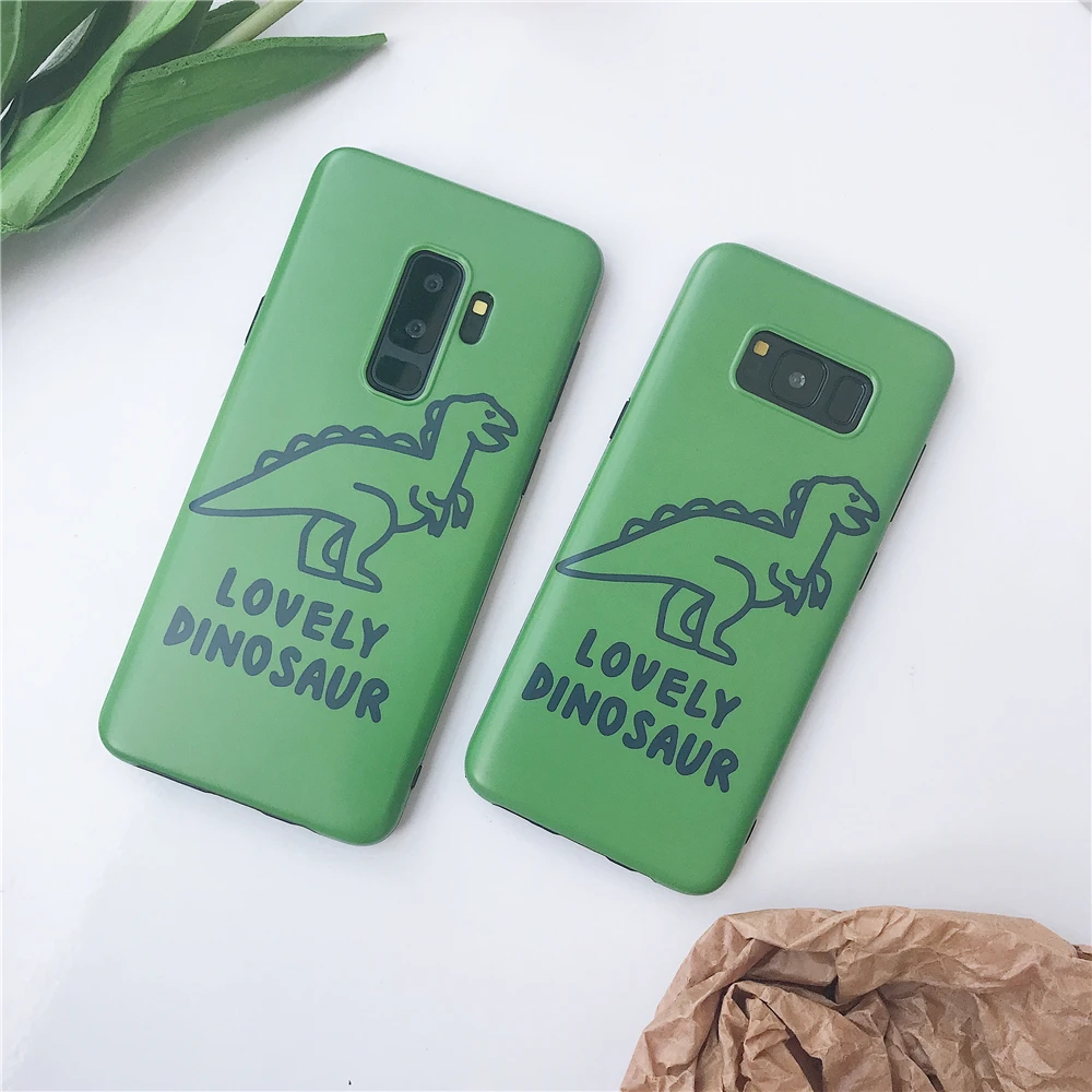 Cases For Samsung Galaxy Note 9 8 Case Lovely Dinosaur Phone S7 Edge S8 S9 Plus Soft TPU Matte Back Covers |