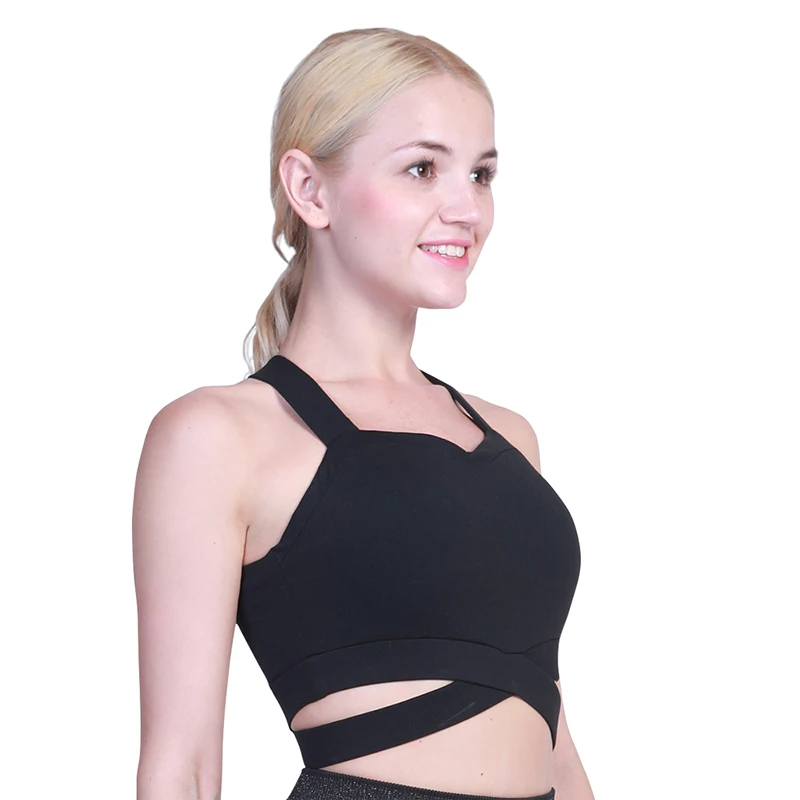 Haut de sport femme спортивный бюстгалтер-борцовка крест-накрест Высокая ударная Поддержка беспроводной Топ для занятий спортом Йога Тренировка в тренажерном зале