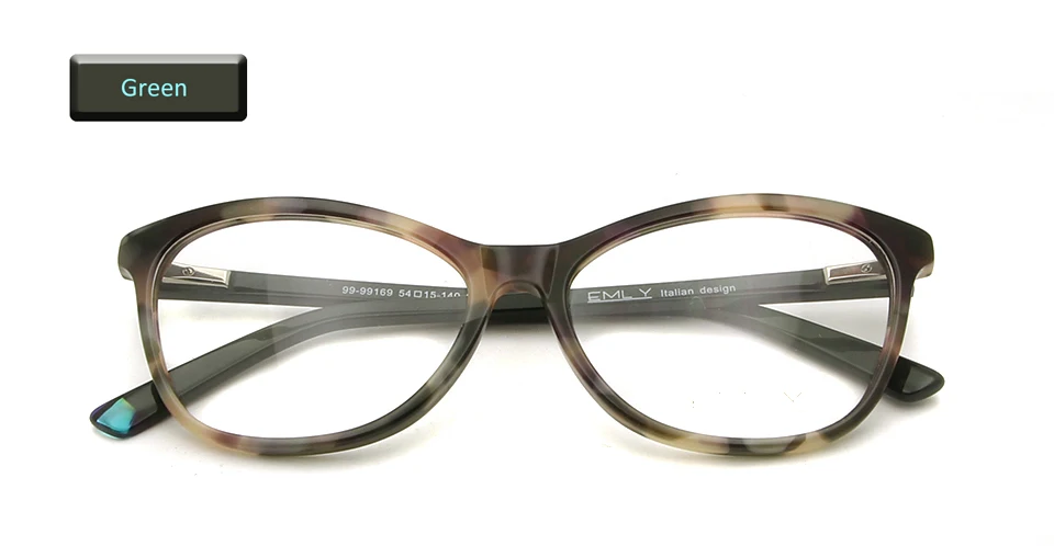 eyeglasses green Итальянская ацетатная оправа для женских очков с кошачьими глазами, оправа для очков, очки для близорукости, Oculos De Grau Feminino - Цвет оправы: eyeglasses green