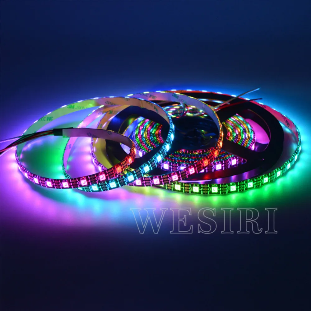 Пиксельная умная Светодиодная лента WS2812B 5 в постоянного тока 1 м 4 RGB