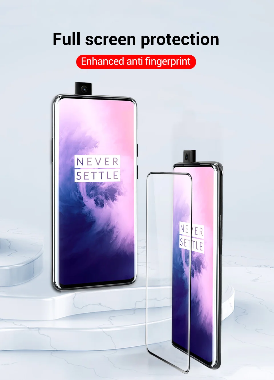 PZOZ закаленное стекло для Oneplus 7 Pro защита экрана полное покрытие пленка для Oneplus7 One plus7 Стекло полный экран защитная пленка