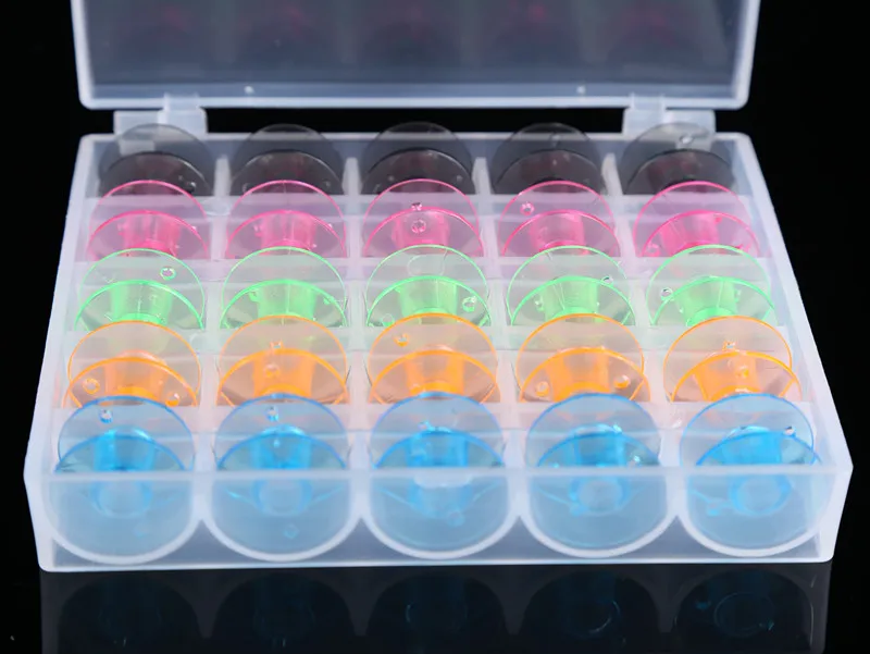 25 шт. разноцветные пластиковые пустые катушки для ниток|plastic spool empty|bobbins sewing machine