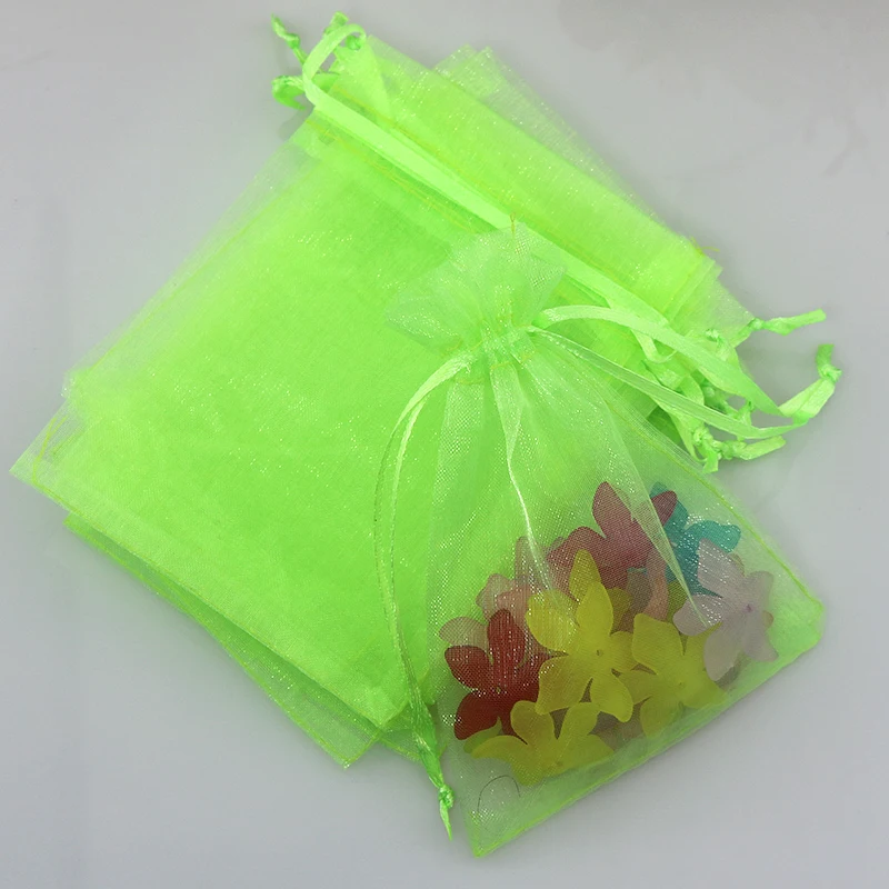 

30X40cm (12"x16")100pcs/lot Apple Green Color Big Organza Wedding Favour Bags Jewelry Pouches Christmas Gift Bags