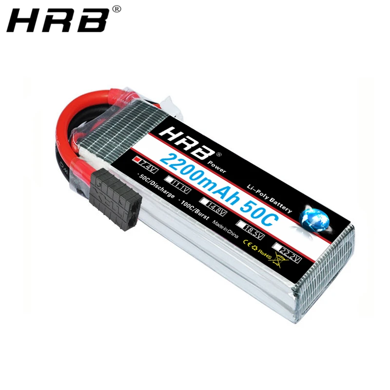 HRB 7 4 V 2200mah Lipo 2s батарея TRX XT60 50C T Deans JST RC запчасти для Traxxas Summit Slash VXL 1/16 4WD Monster Cars