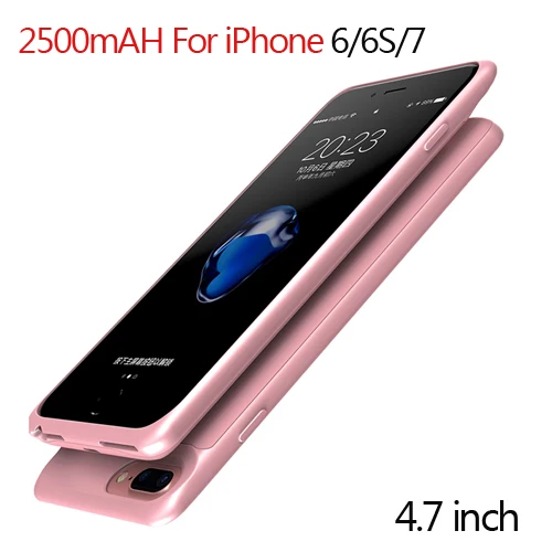 4.7 for i6 i6s i7 2500 мА/ч 3700 мА/ч чехол для зарядного устройства для iPhone 7 6 6s Plus, ультра тонкий внешний аккумулятор, внешний резервный аккумулятор, чехол для зарядки - Цвет: 4.7 for i6 i6s i7