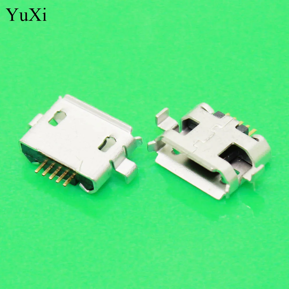 Медная Розетка Micro USB YuXi с разъемом MK5P микроusb 5 P ножек для сотового