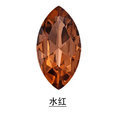 Water red 23 Цвета Заводская распродажа конский глаз остроконечные Стразы Высокого Качества Стеклянные Свободные Стразы, камень для дизайна ногтей Diy аксессуары для одежды - Цвет: Water red