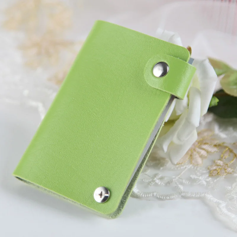 Green Card holder Модный вращающийся чехол из искусственной кожи с Функция 10 для карт, визитница, сумка для кредитных карт и паспорта - Цвет: Green Card holder
