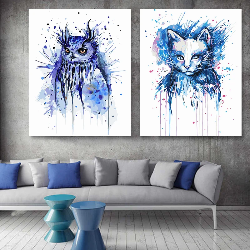 Рисуй по номеру Wall art живописи номерам ручной росписью цвет Творческий животных