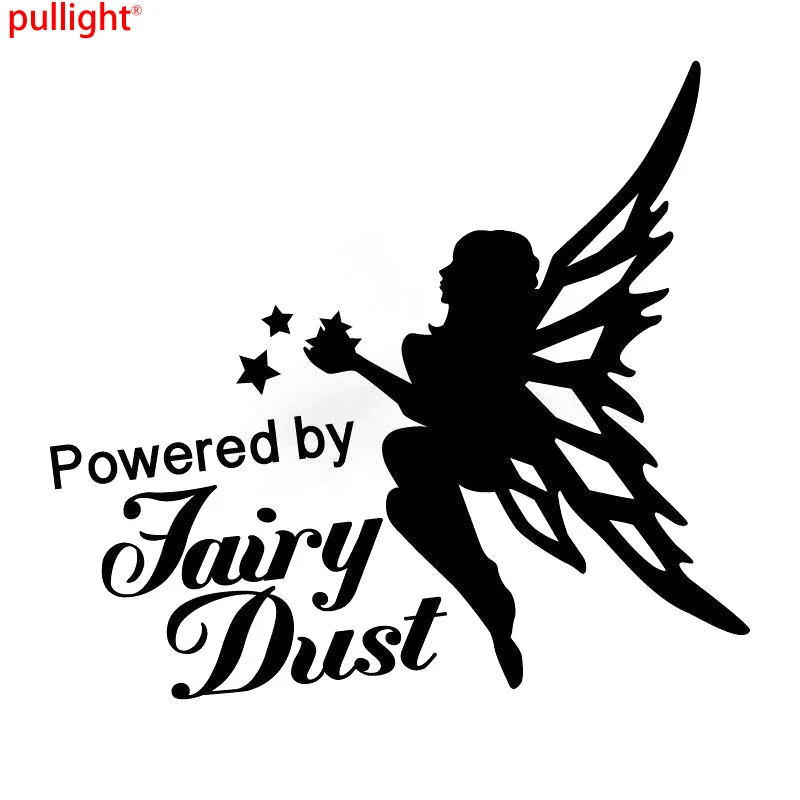 

14*13CM Fairy Dust Girl Cute Magic Creative Classic personality Vinyl Decals Marathon Runners Motorcycle Stickers Car Stylings