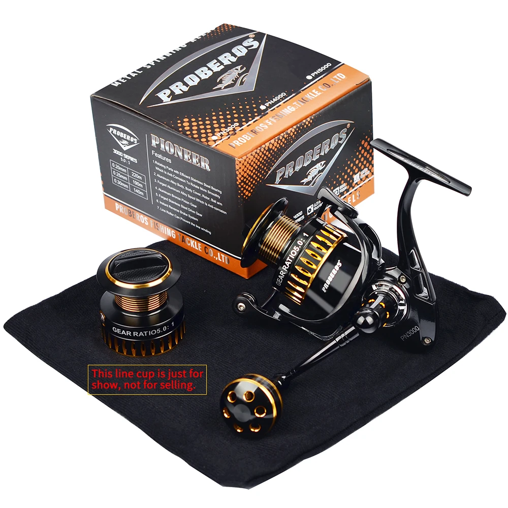 

PRO BEROS Fishing Reel 11+1 BB Ball Bearings Type Alloy Line Cup Wheel for Saltwater Fishing 5.0:1 Spinning Reel PN3000