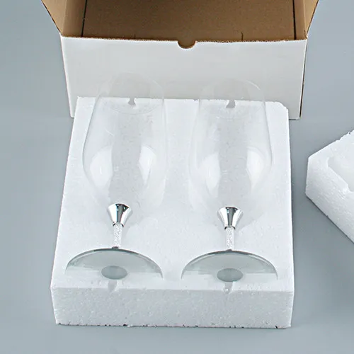2pcs With White Box Необычные кристалльный стенд пива Стекло набор, элегантный Бордо Форма вина Стекло, Свадебная вечеринка/Коктейльные Вечерние Стекло es, 390 мл 2 шт./компл - Цвет: 2pcs With White Box