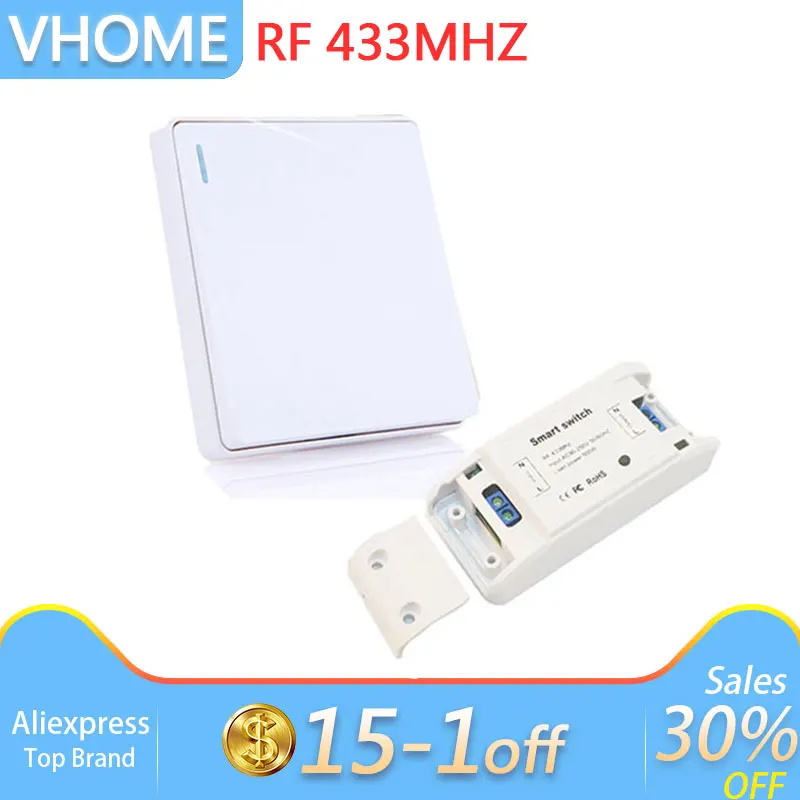 Беспроводной пульт дистанционного управления RF 433 Mhz 220V переключатель обучающий