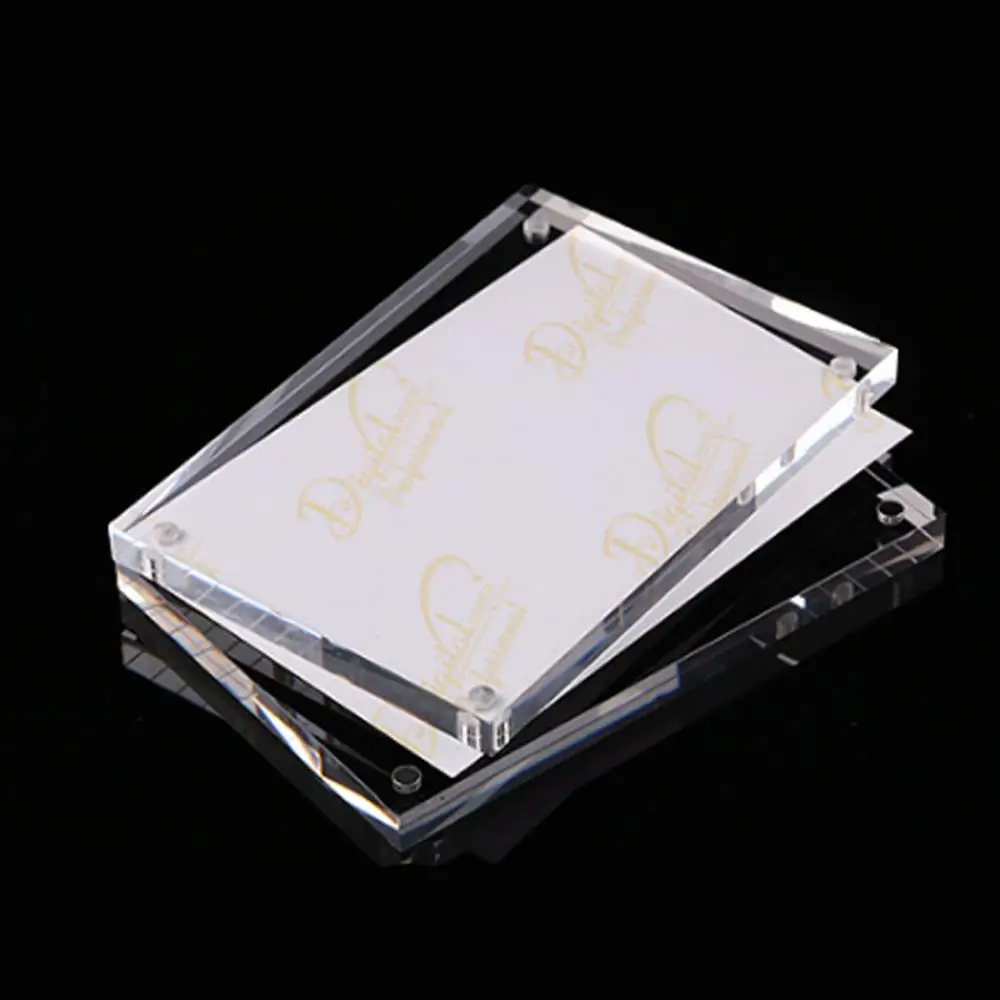 

DIY Acrylic Transparent Photo Frame Rectangle Magnet Picture Frame Modern Frames for Home Decor Cadre Photo Birthday Gift