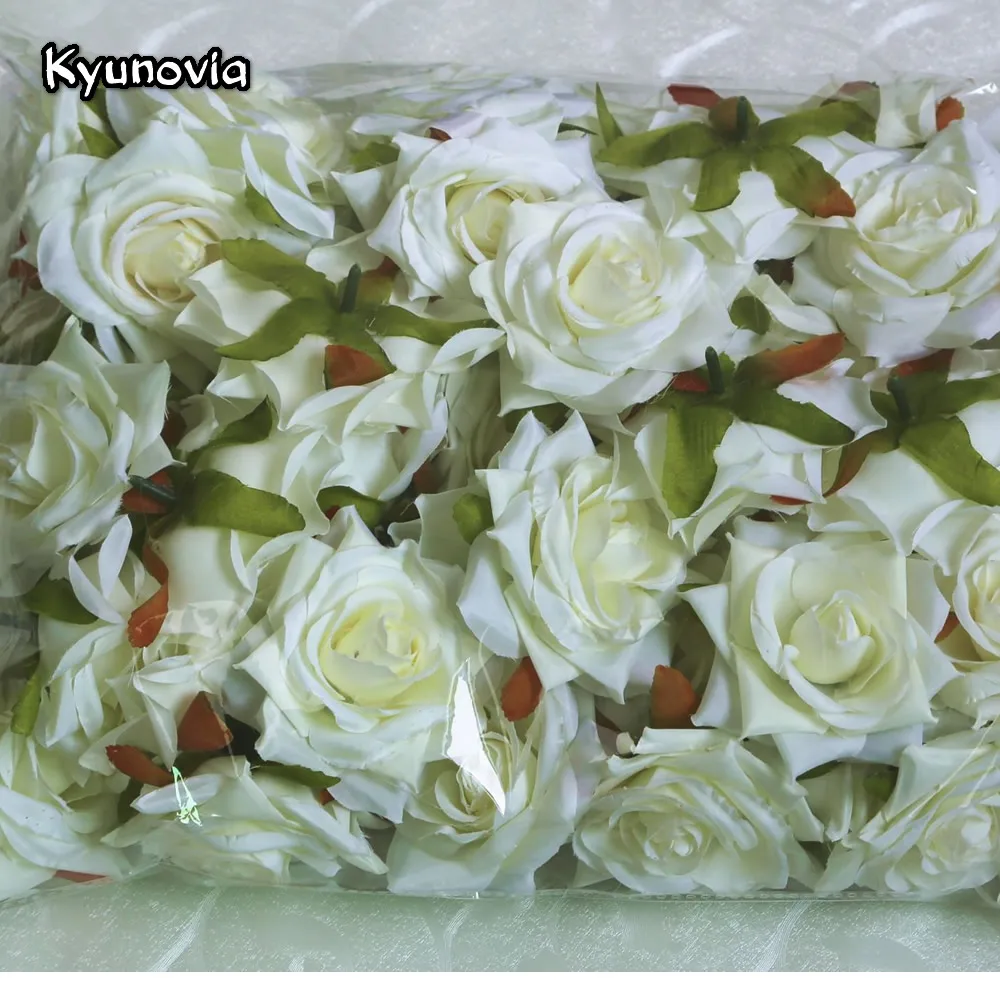 Kyunovia весенний Искусственный цветок розы голова DIY свадебный настенный венок