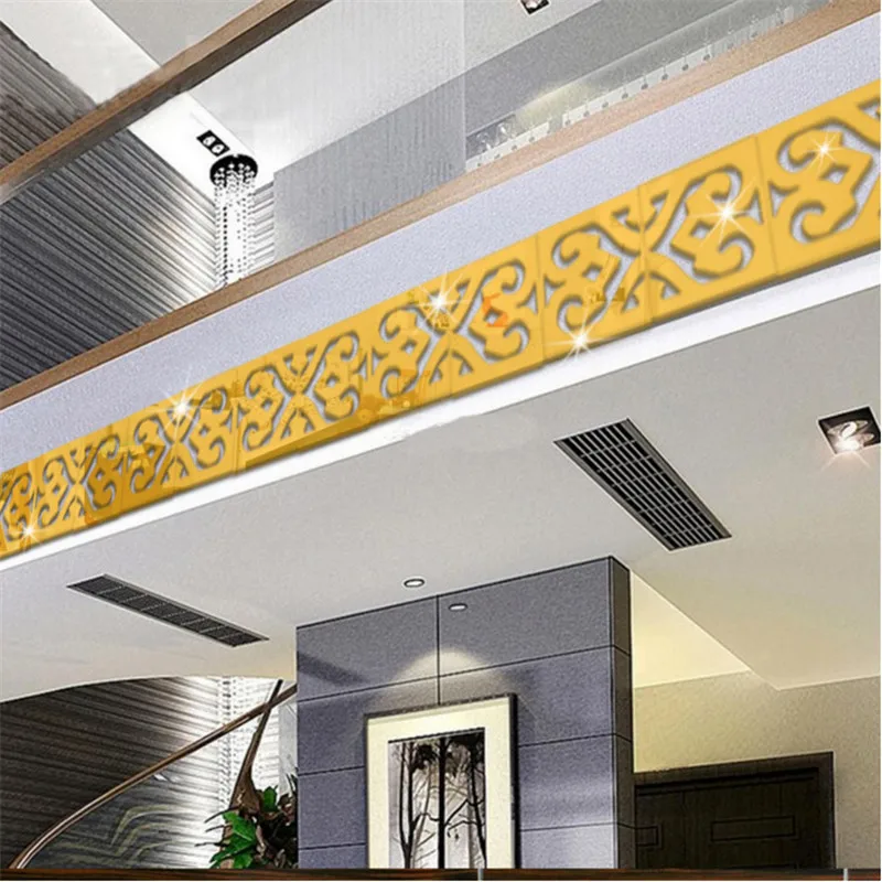 2019 новая квадратная линия талии плинтус потолок стены декоративный бордюр | Дом и