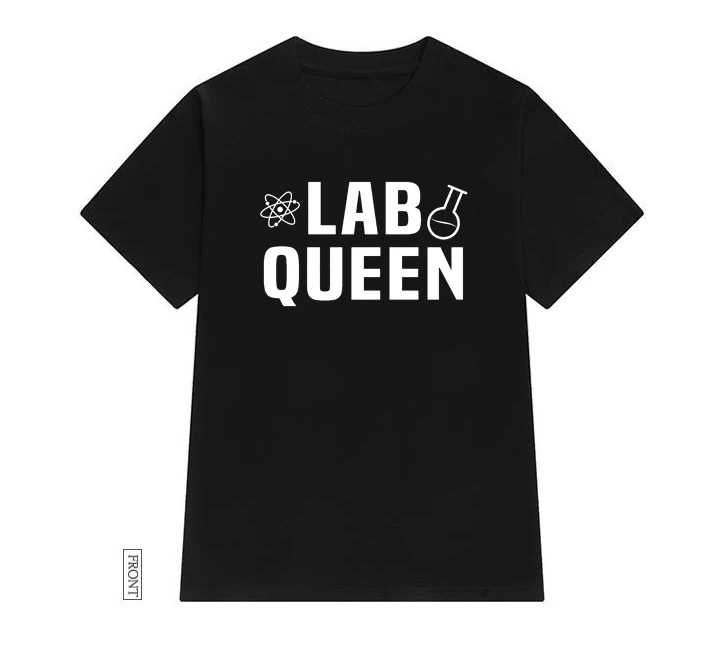 

Lab Queen Science женская футболка, хлопковая Повседневная забавная футболка, Женский Топ Yong Girl, футболка 5 цветов, Прямая поставка