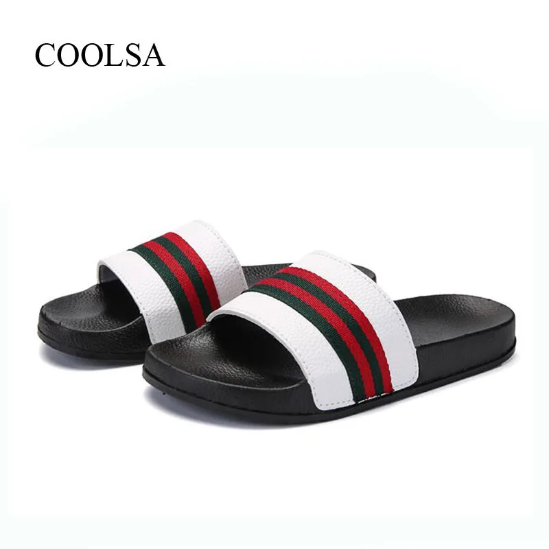 COOLSA/женские модные тапочки на плоской подошве; женские летние Нескользящие Шлепанцы из ПВХ; Лидер продаж; брендовые домашние тапочки; женская обувь; Прямая поставка; Новинка