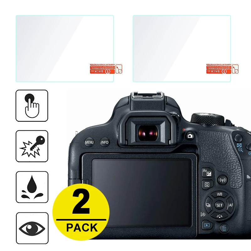 Закаленное стекло для Canon 6D 70D 77D 80D 90D 600D 650D 700D 750D 760D 800D 9000D 1200D 1300D 1500D 2000D 8000|Защита