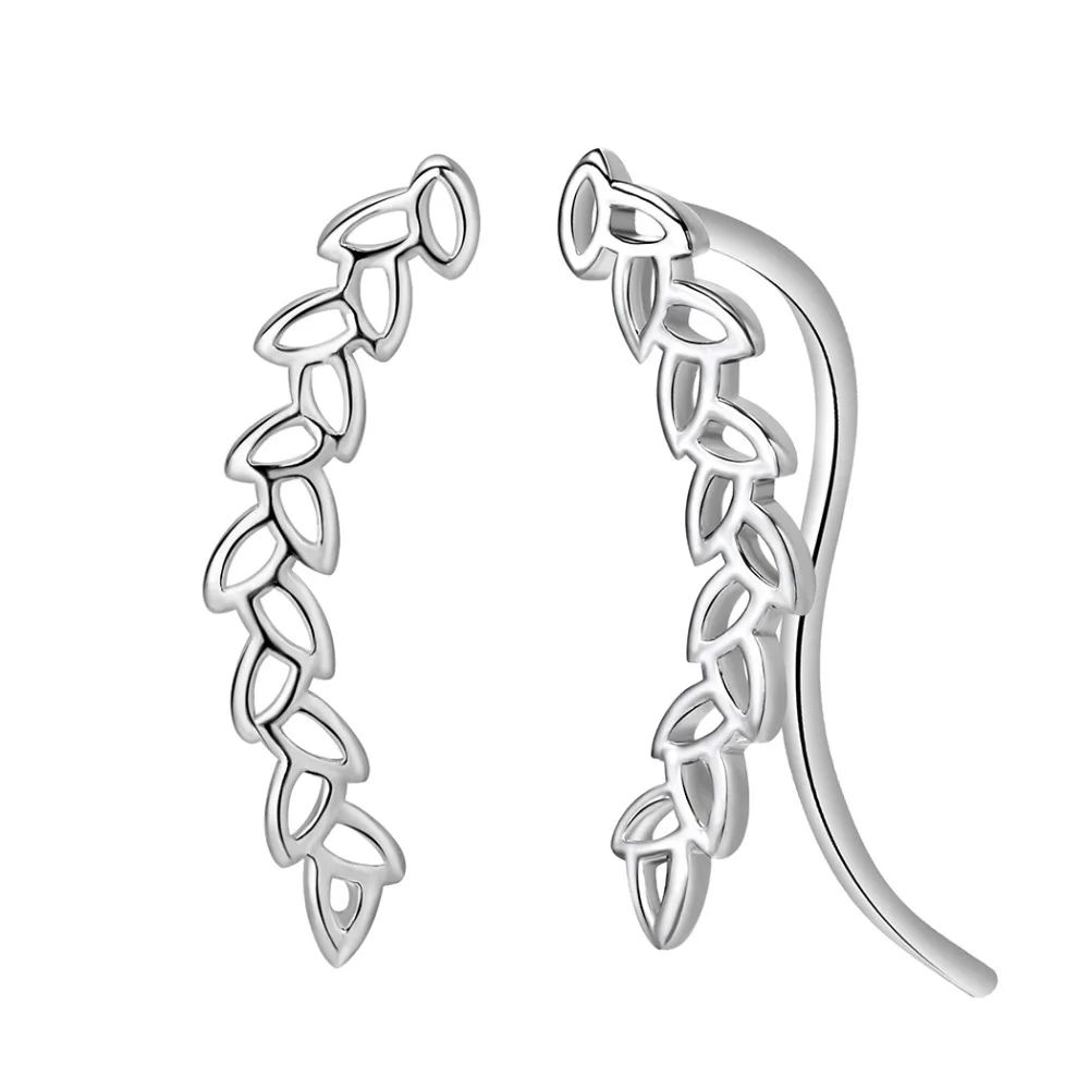 Серьги Todorova в форме листа стиле бохо для ползания ушей свадебные ювелирные