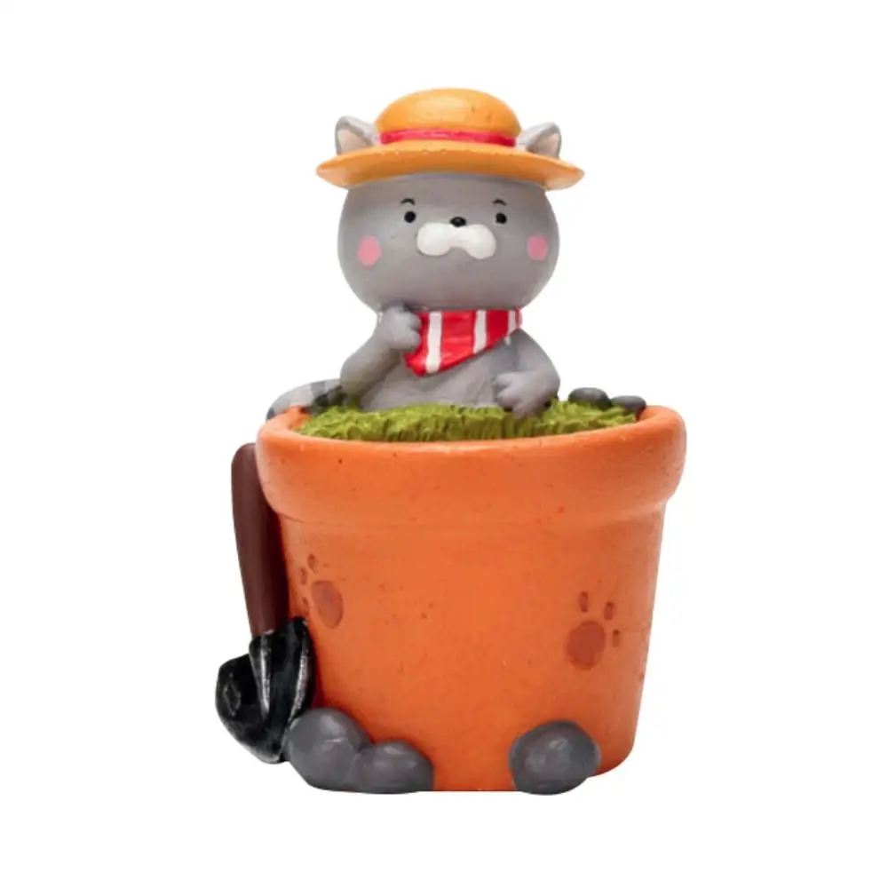 

Home garden office desktop decoration cute cartoon cat design succulent flower pot