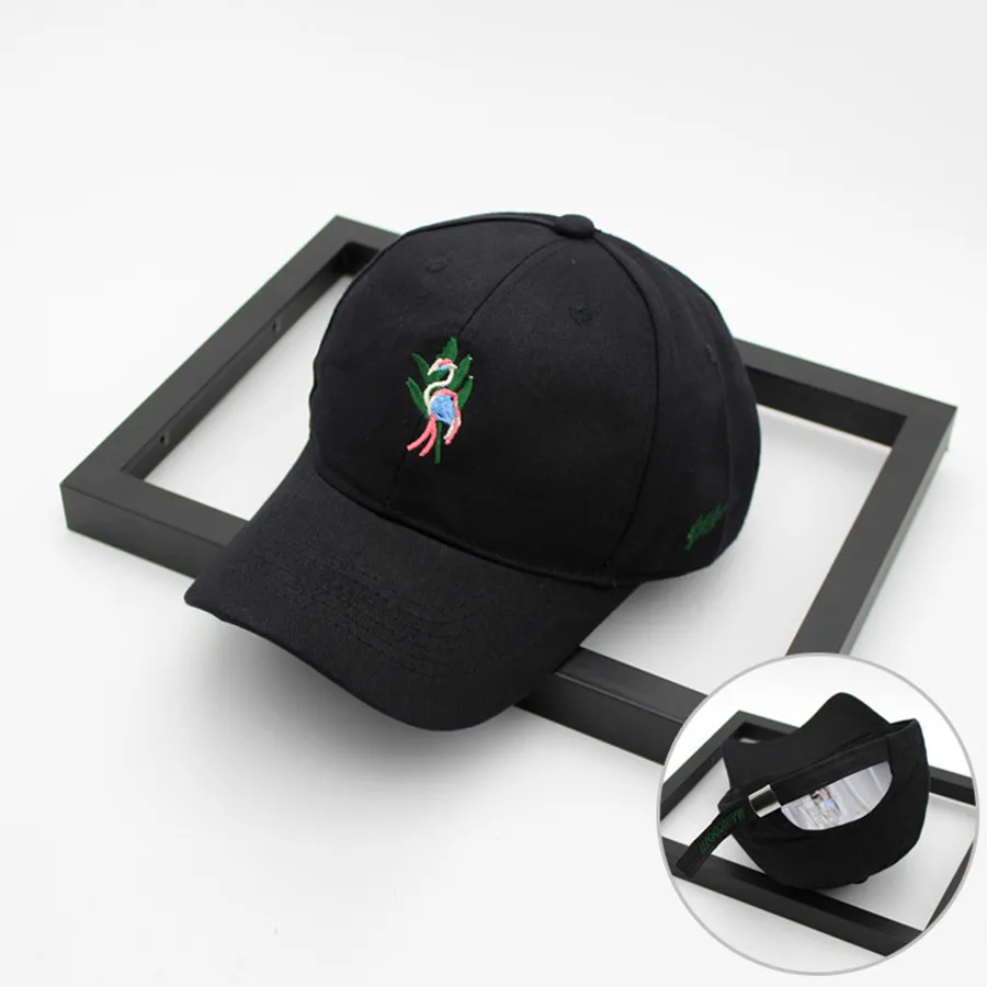 Hami Otwo Wholesale Cotton Baseball Cap Embroidery flamingo casual Girl boys Snapback Hat Hip Hop hats for adults Sport cap | Аксессуары