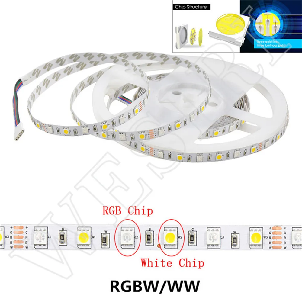 DC12V 5 м 10 М 5050 SMD 60 Светодиодный s/m RGB/RGBW Светодиодные ленты света, Wi-Fi, Беспроводной смартфон(Android/IOS) управления светодиодный комплект полосы света