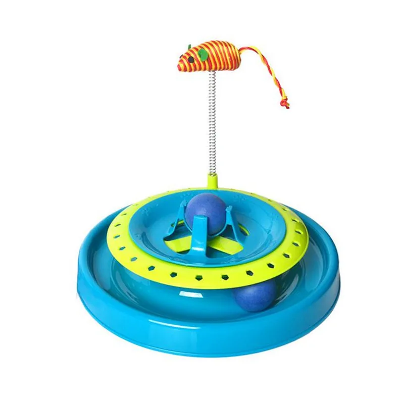 Забавный ловить мышь движения кошек игрушки Pet Crazy диск с шариком Интерактивная
