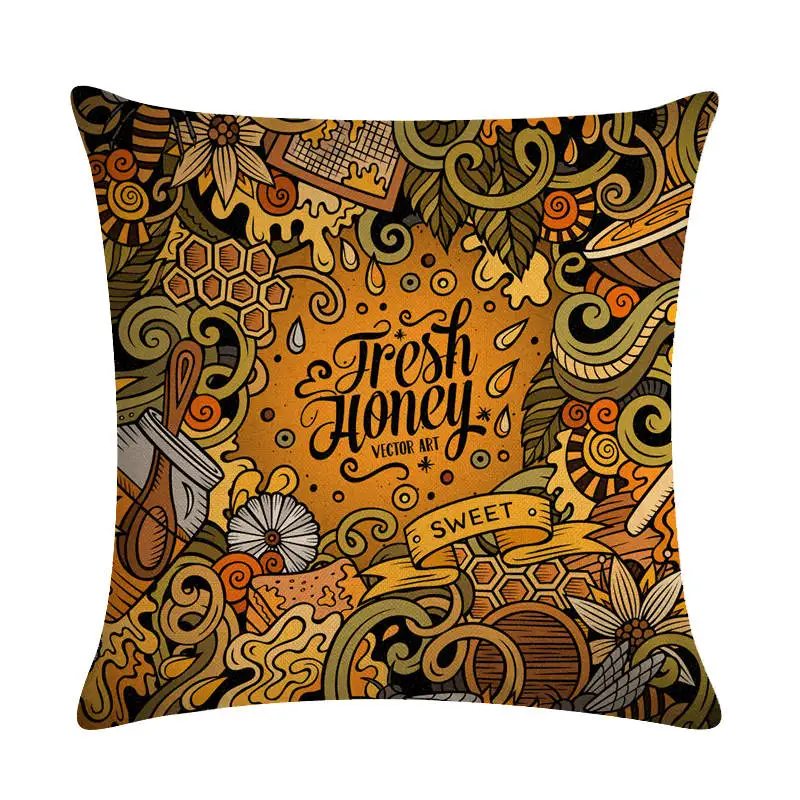 Наволочки Hello Sweet Honey декоративные подушки для спальни и дивана с векторным
