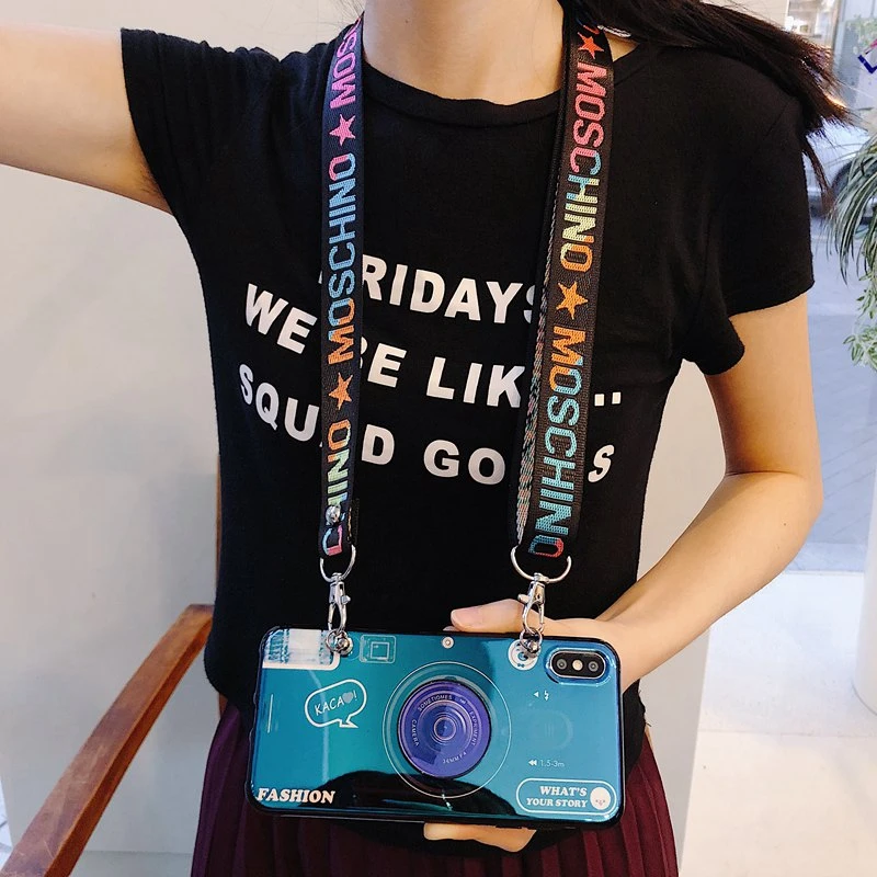 For Oneplus 5 5T 6 6T 7 7pro Blue ray 3D Camera Phone Silicone Soft Case+Stand+Lanyard |