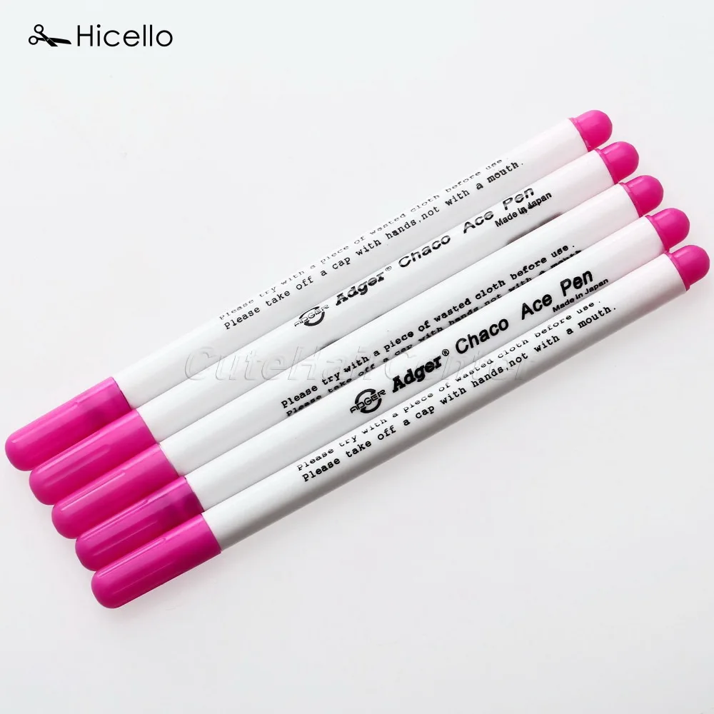 Hicello 5 шт./пакет розовые растворимые стирающиеся ручки вышивка крестиком втулка