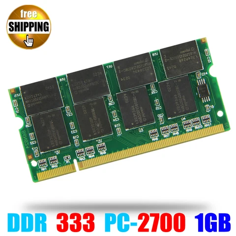 Память SO-DIMM для ноутбука, 333 МГц, 266 МГц, 2700 контактов, 1 ГБ/DDR1, DDR333, 333 МГц