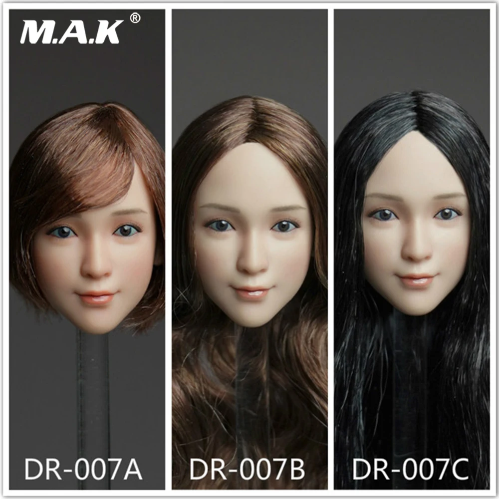 DR-007 1/6 весы Красота женский манекен головы лепить резные модель 3 вида стилей для