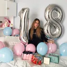 2 шт. 32 или 40 дюймов счастливый 18 день рождения Фольга шарики розового и голубого цвета золотой номер 18th лет вечерние аксессуары для мальчиков с рисунком Человек Девушка постав