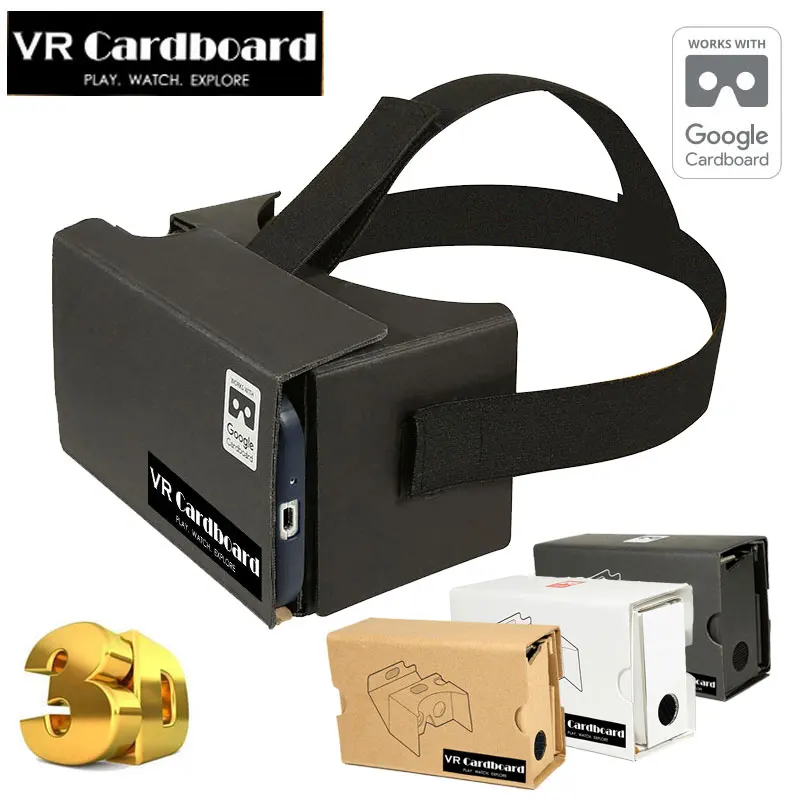 Новая коллекция VR картона Google cardboard 3D Очки виртуальной реальности коробка shinecon