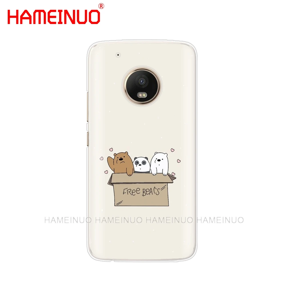 HAMEINUO Мы Голые Медведи чехол для телефона Motorola Moto X4 C G6 G5 G5S G4 Z2 Z3 PLAY PLUS - Цвет: 80843