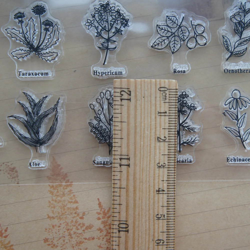 Plant Illustrated Design Clear Transparent Stamp Silicone Stamps As Scrapbooking Decoration DIY Card Paper Gift Use | Дом и сад