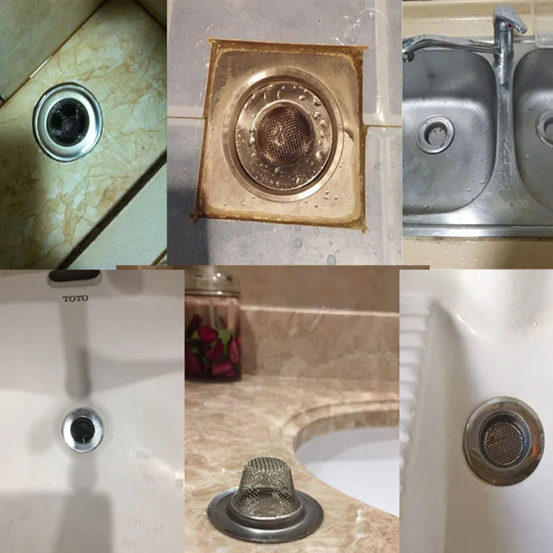 Нержавеющая сталь Раковина фильтр Душ трапных пробка для ванной ловушка волос