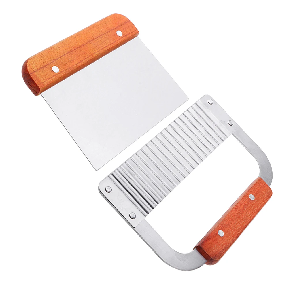 2 шт./компл. волнистый воск для овощей и резак мыла свечей Ломтерезка торта