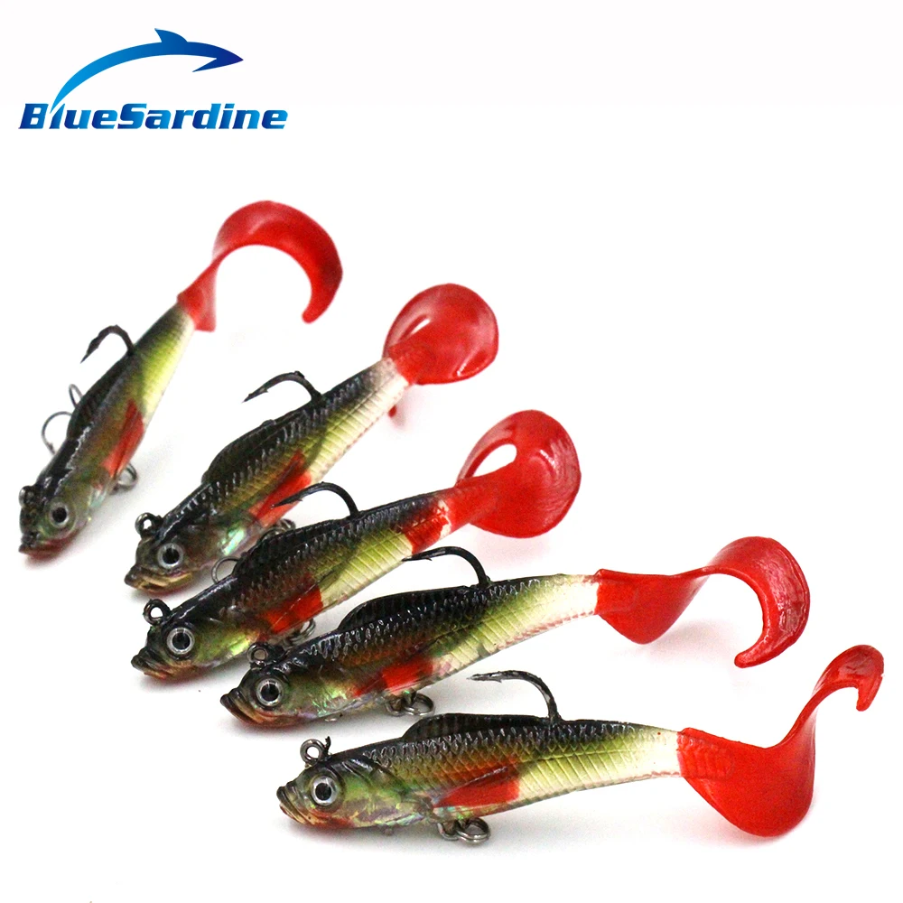 

10 шт., пластиковые мягкие рыболовные приманки, 9 см, 9 г