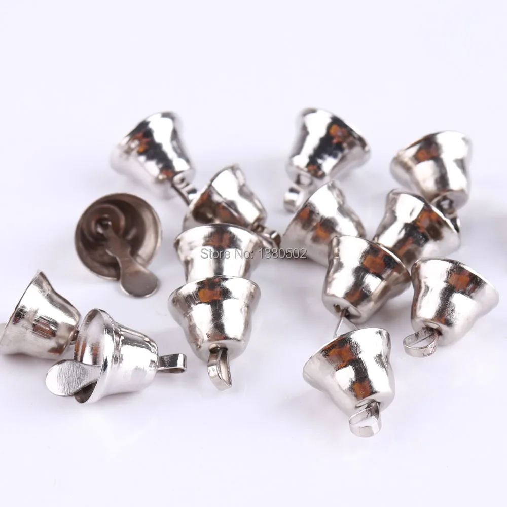 

50pcs/lot Silver Color Small Bell Jingle Bells Ornaments Jewelry Making Christmas Decoration