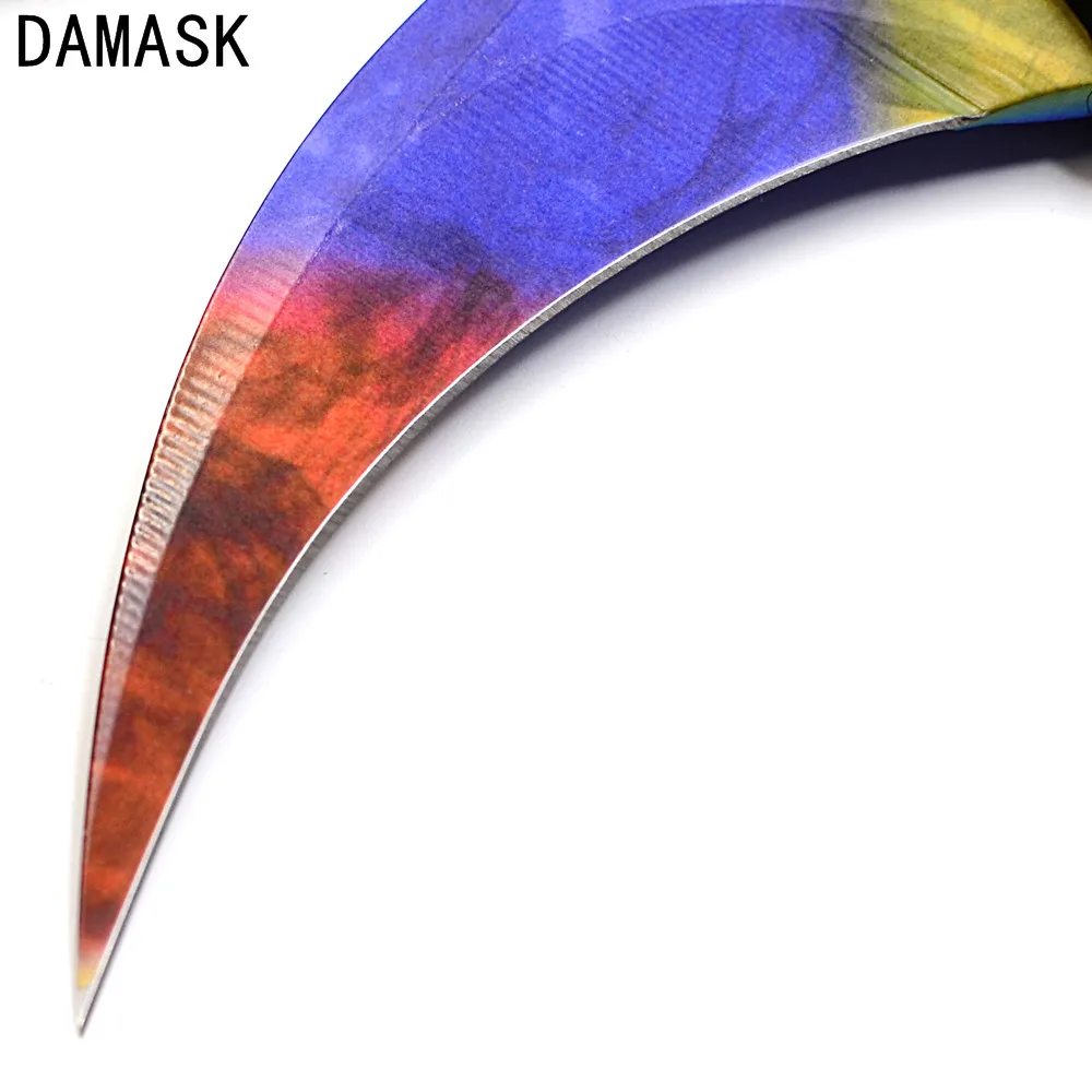Дамаск CS GO Karambit тактические инструменты нож боевой Кемпинг пеший Туризм