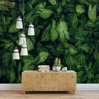 Beibehang пользовательские обои, большие настенные наклейки, свежие зеленые тропические листья тропического леса, настенные фоны для телевизора с полным домом