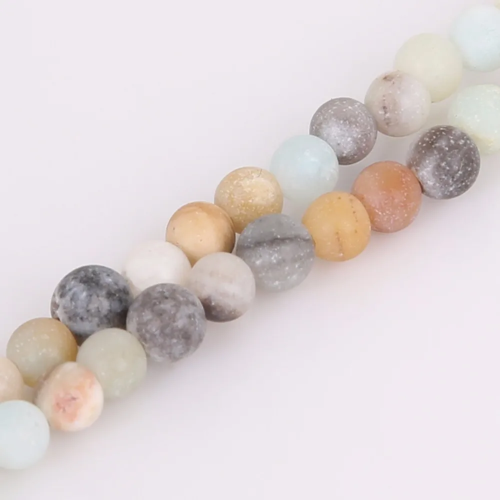 4mm 6mm 8mm 10mm 12mm Matt Natural Amazonite stone beads Bracelet Necklace Forest Loose Round For jewelry Making | Украшения и